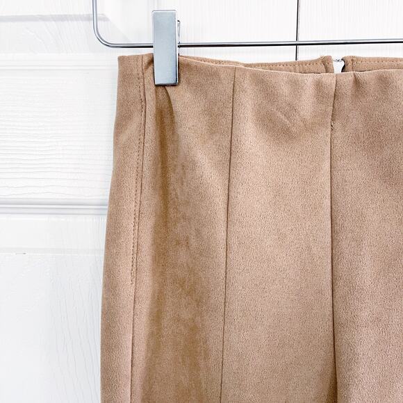 BLANKNYC Faux Suede Leggings in Tan - Picture 2 of 8